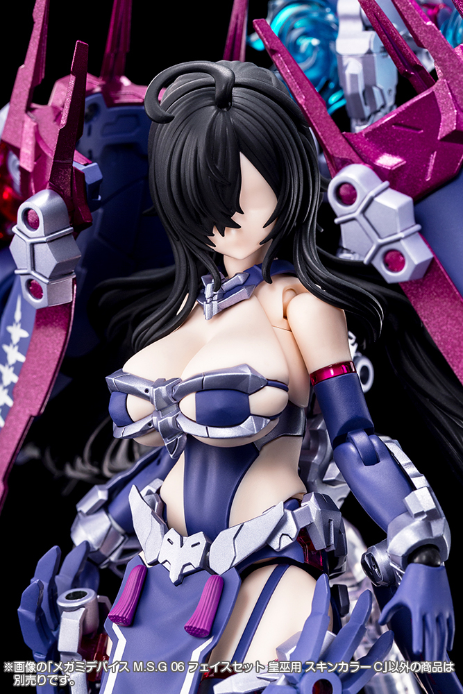 メガミデバイス　女神装置　塗装完成 Megami Device 女神裝置M.S.G 06 皇巫專用臉部套組膚色C