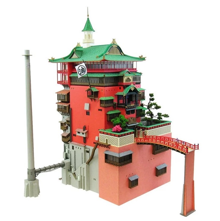 Sankei MK07-10 N規 吉卜力 神隱少女 油屋.紙模型