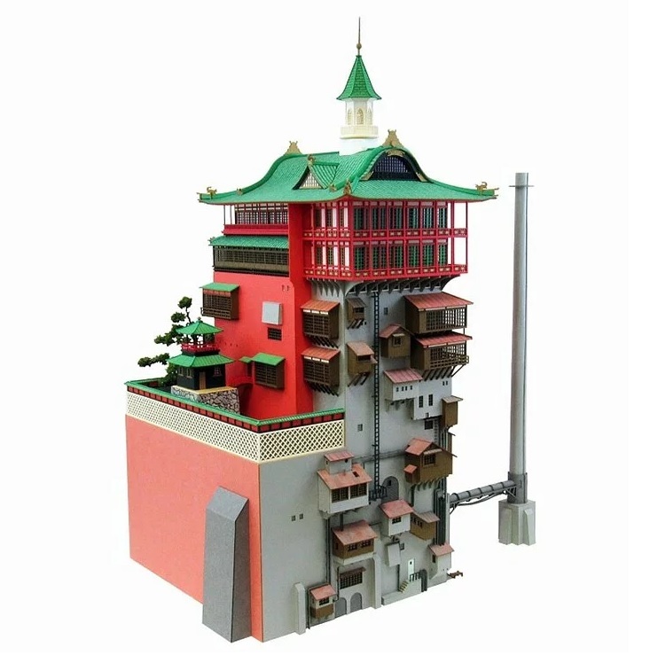 Sankei MK07-10 N規 吉卜力 神隱少女 油屋.紙模型