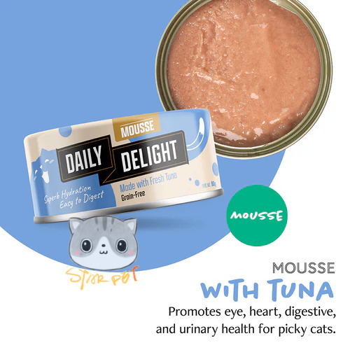 Daily Delight Mousse Tuna canned cat food 80g