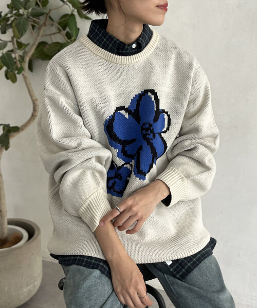 [現貨] CPCM / Flower jacquard knit
