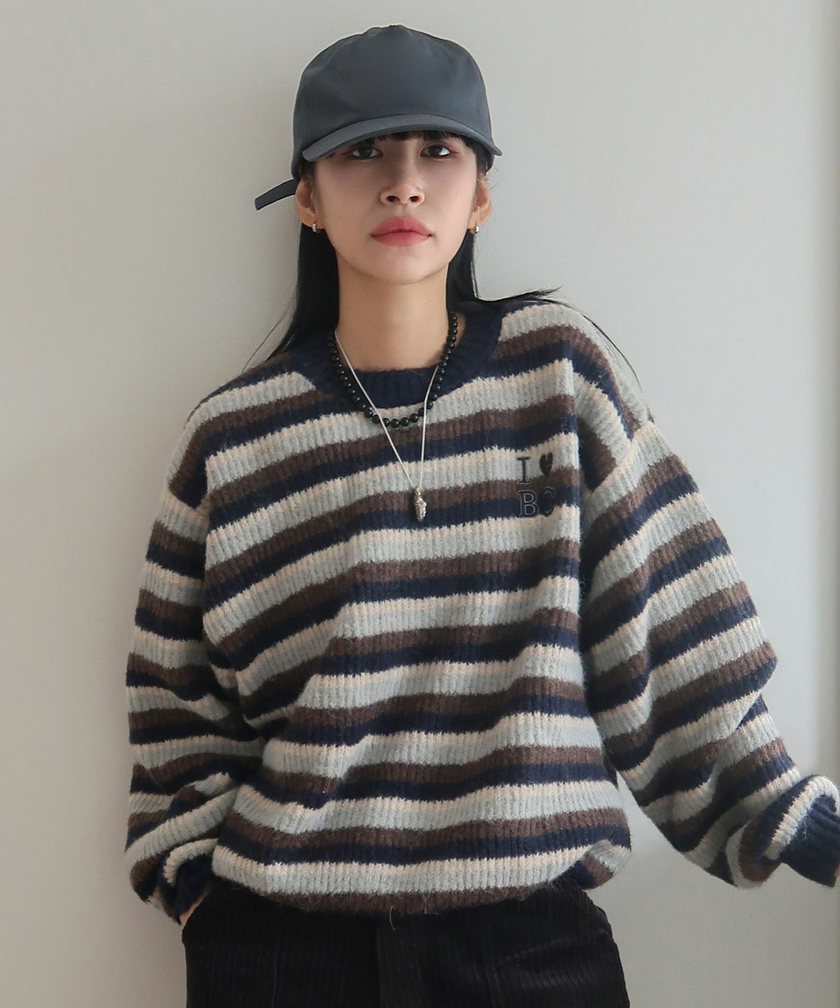 BITTER CELLS Candy Striped Sweater