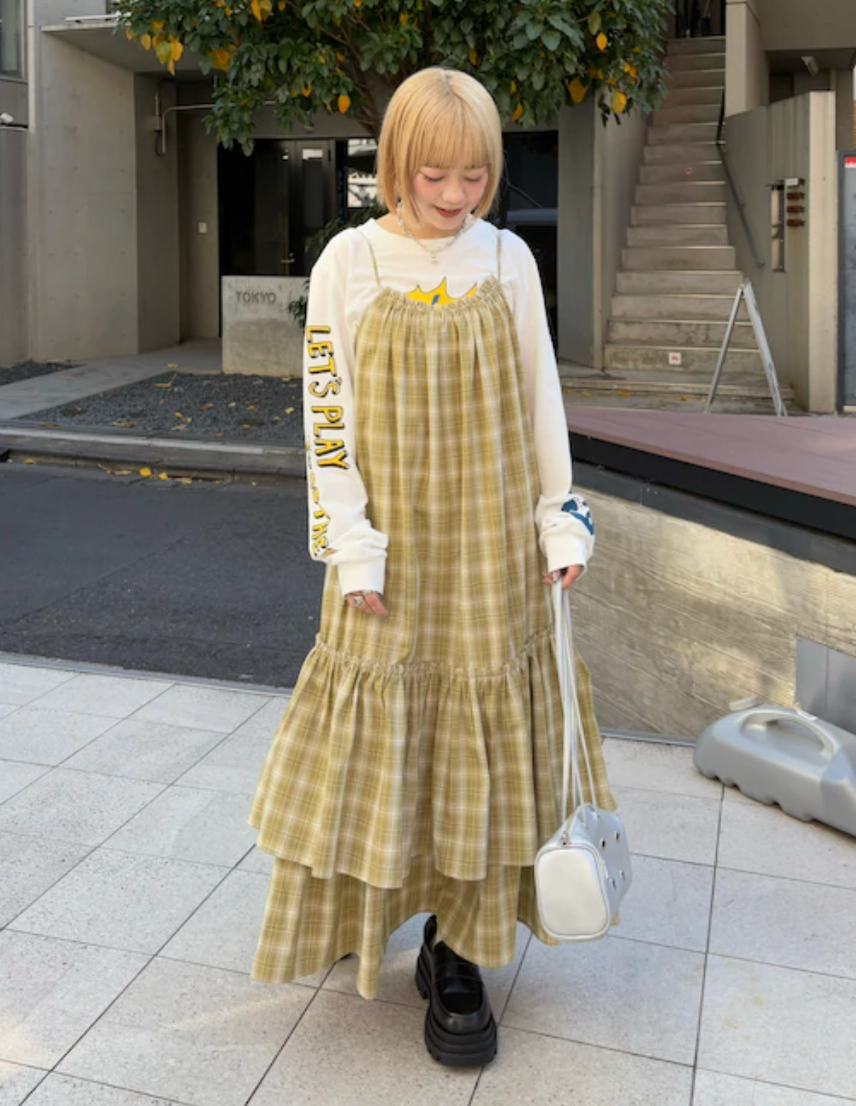 CIAOPANIC / Check Gathered Cami Dress