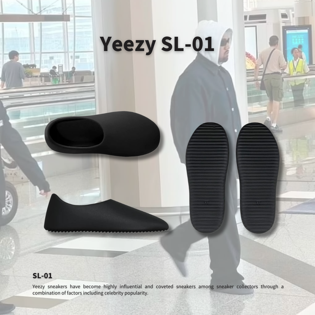 "現貨" Yeezy SL-01 全黑 新款拖鞋