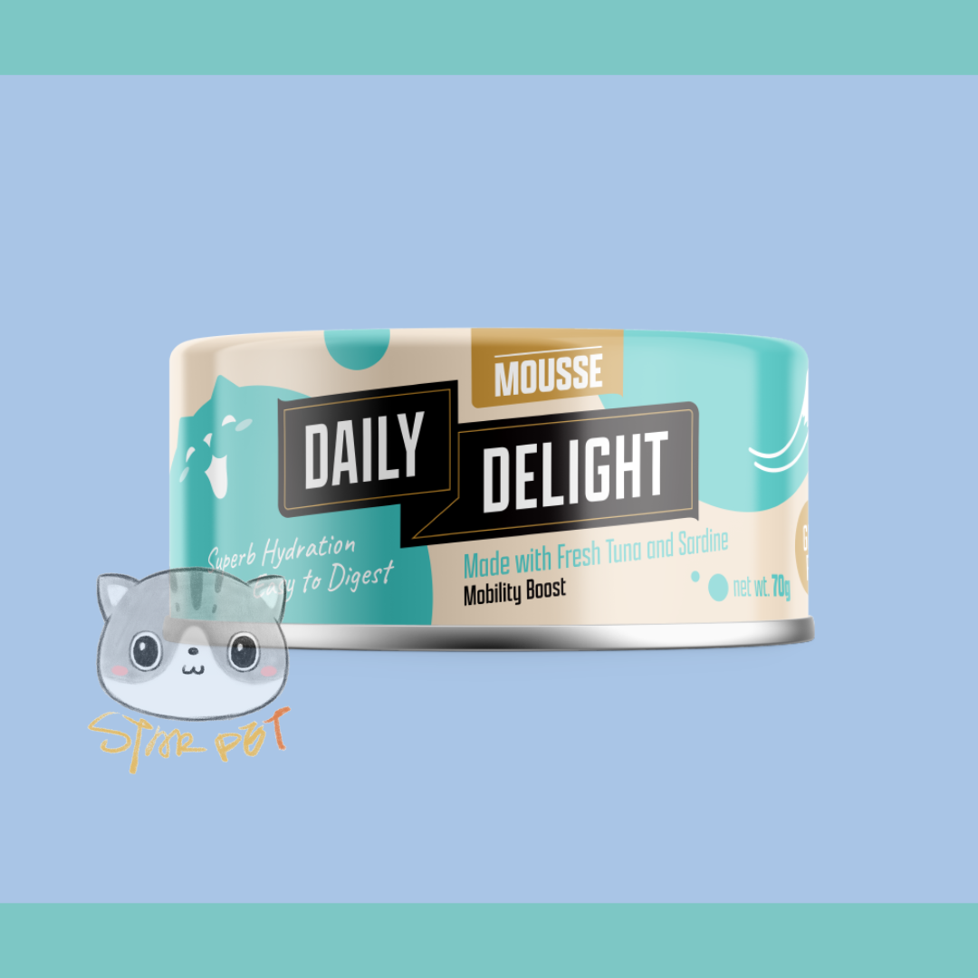 Daily Delight Mousse Tuna & Sardine canned cat food 70g