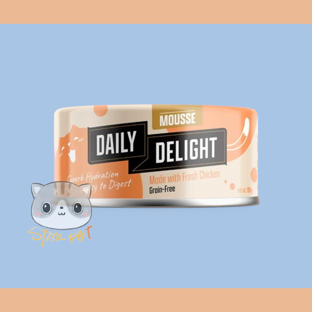 Daily Delight Mousse Chicken canned cat food 80g
