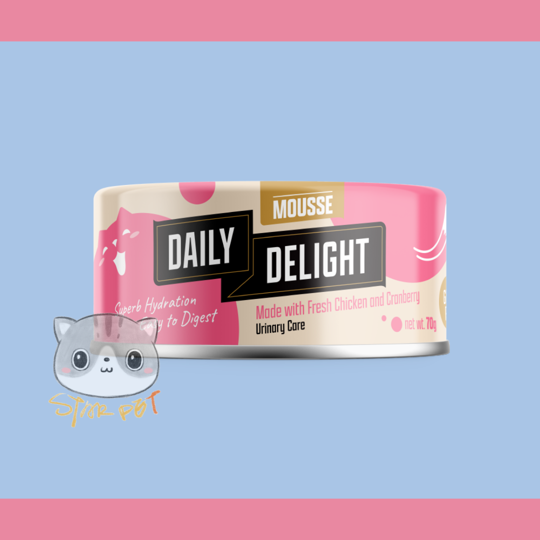 Daily Delight Mousse Chicken & Cranberry canned cat food 70g