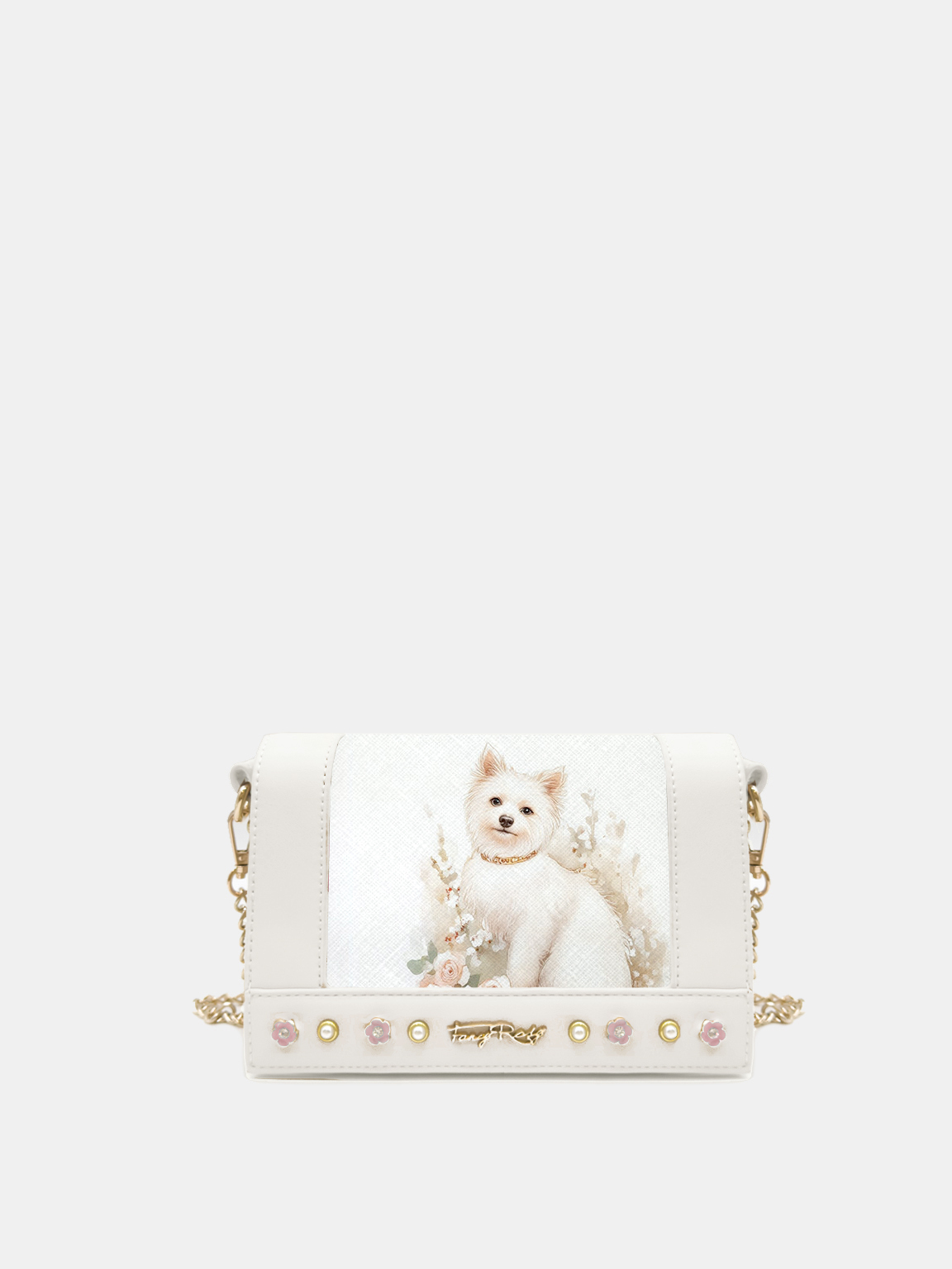 Puppies & Paws立體花側揹袋