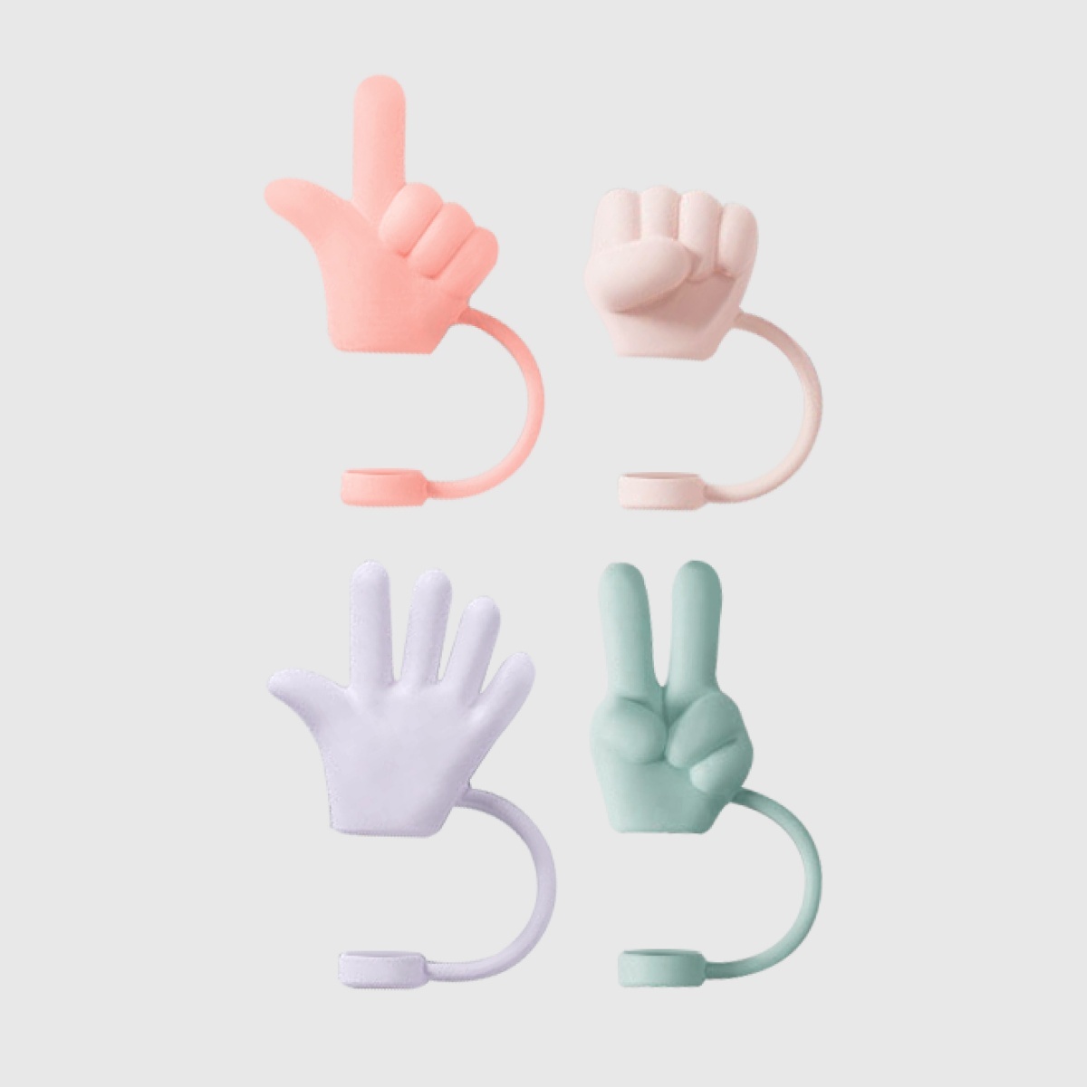 居家小物｜趣味手勢吸管防塵套