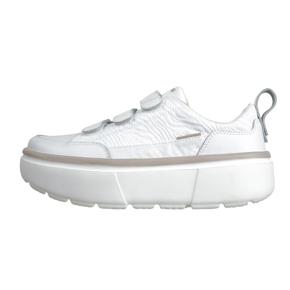 鬆糕接地氣鞋魔鬼氈款 - 白斑馬