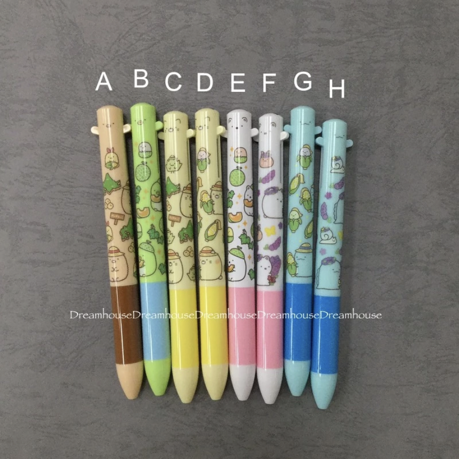 日本製 北海道限定 角落生物 角落小夥伴 三麗鷗 sanrio 企鵝 蜥蜴 炸豬排 白熊 黑筆 紅筆 雙色筆 筆 原子筆