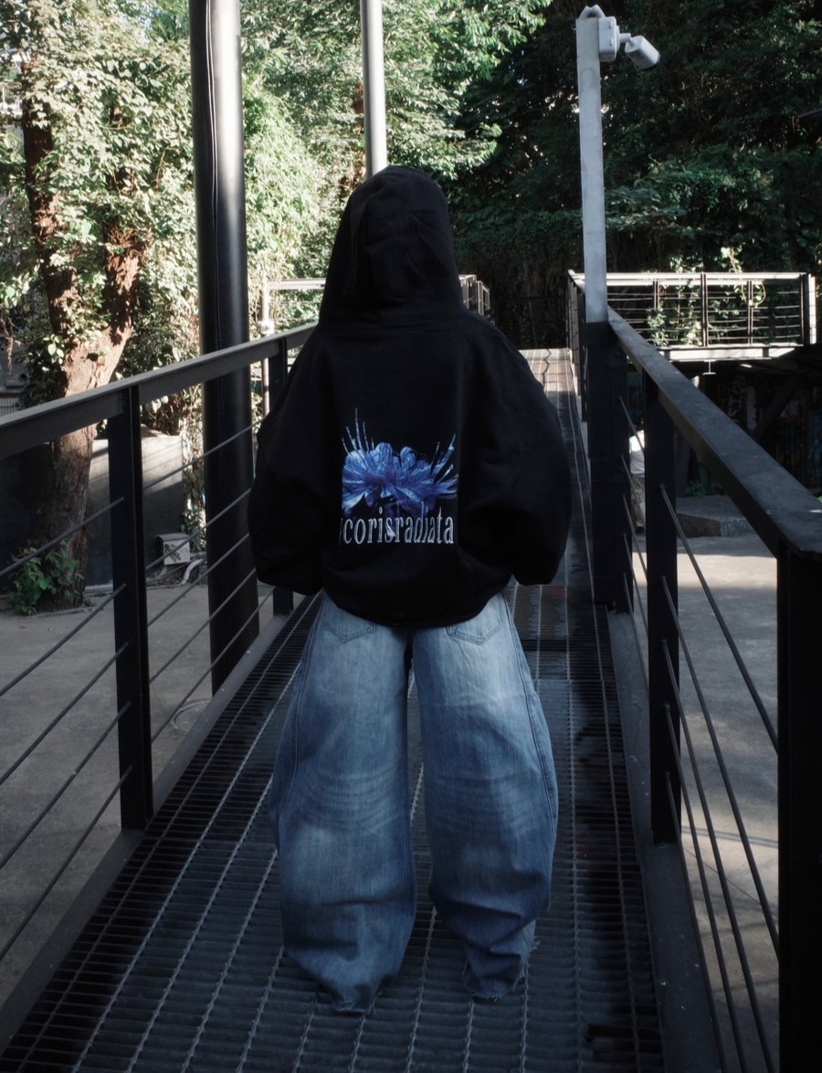 <快速出貨>WBI 世界搜查局 彼岸花 帽T黑