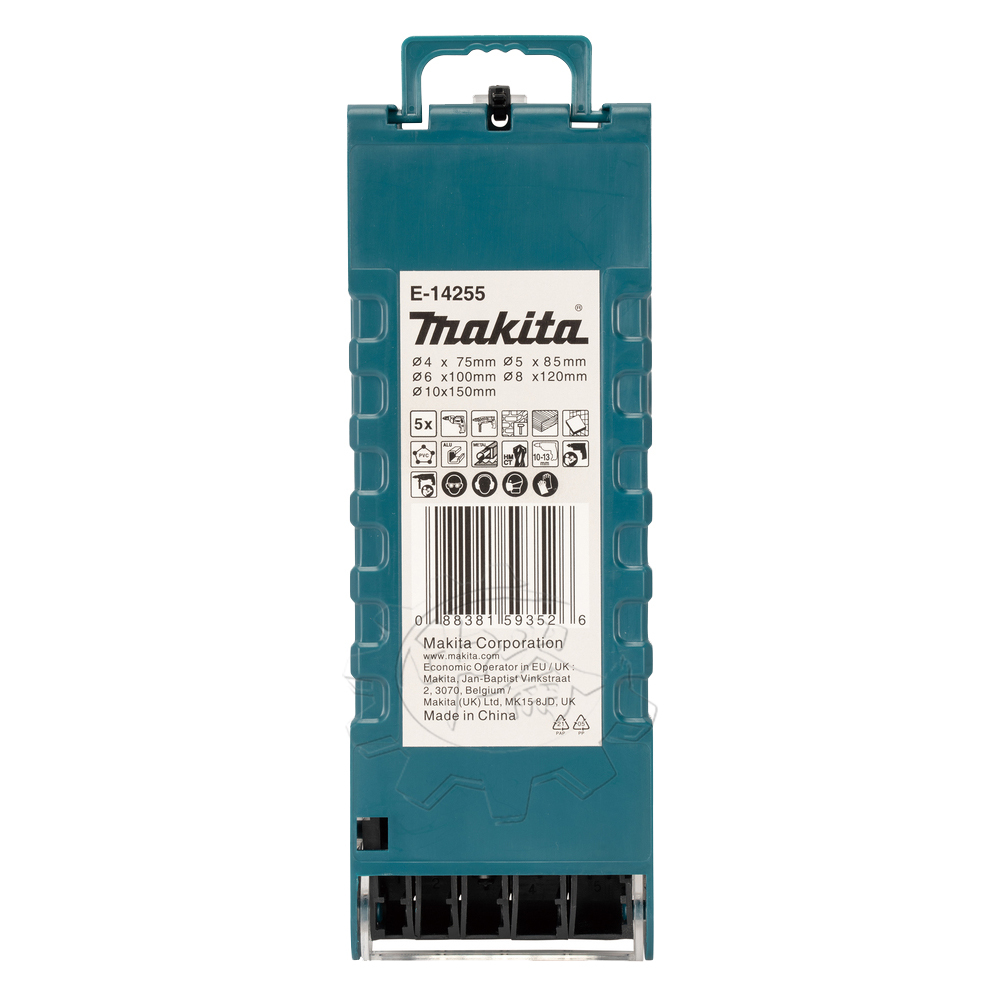 ＊中崙五金【附發票】牧田 E-14255 萬用鑽頭組 直柄 5支組 鑽頭 鑽尾 適用：木材/金屬/水泥/PVC