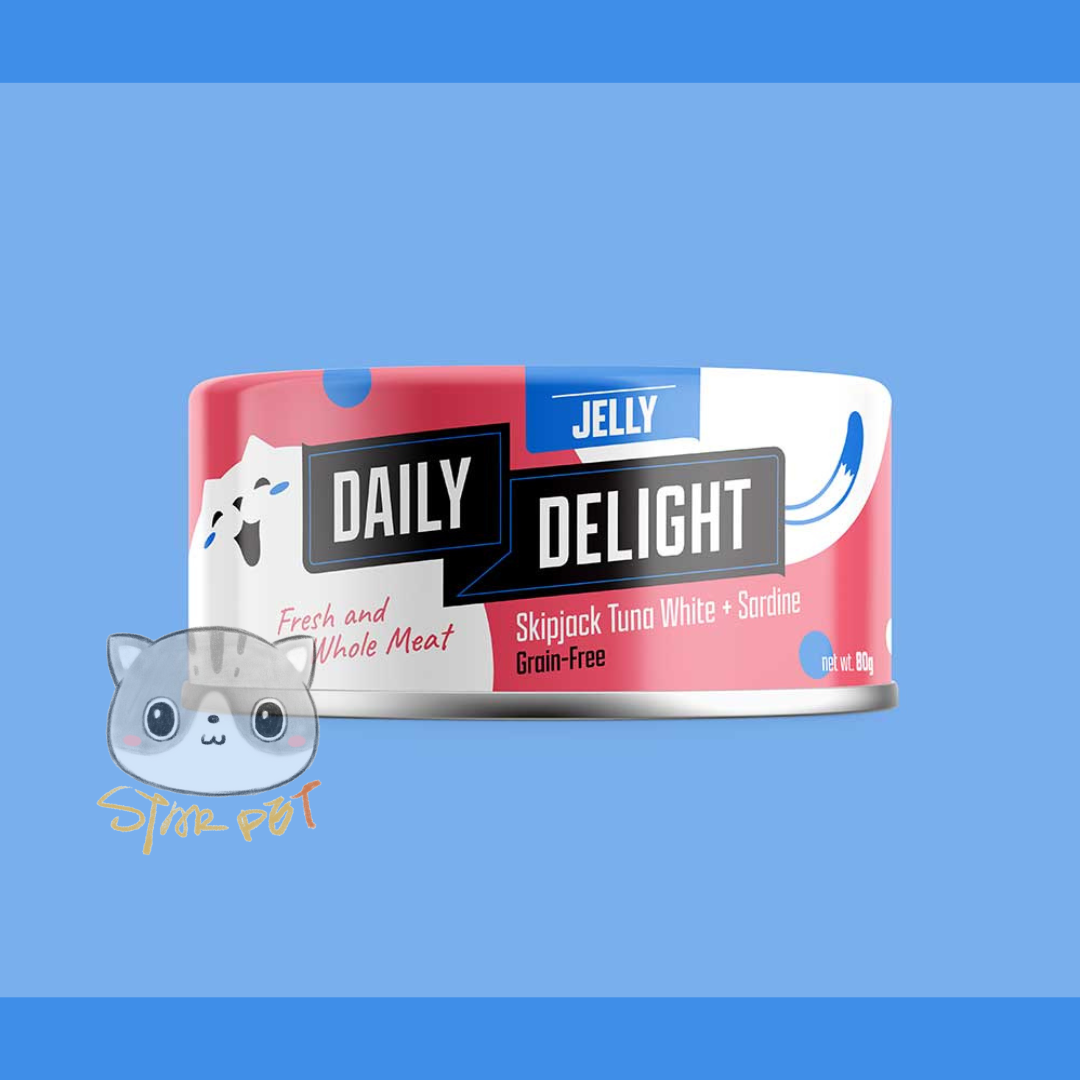 Daily Delight Jelly Sardine+Skipjack Tuna canned cat food 80g
