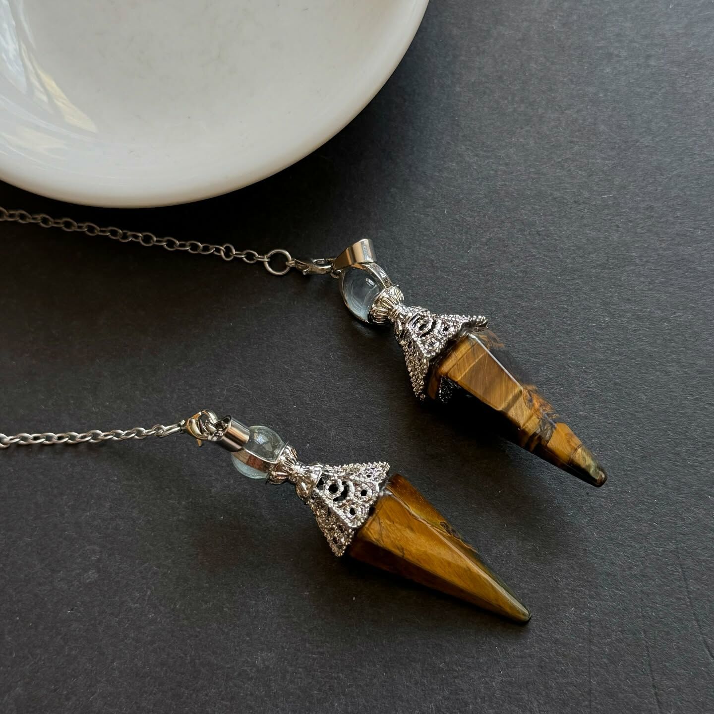 [原石] 黃虎眼石 水晶靈擺