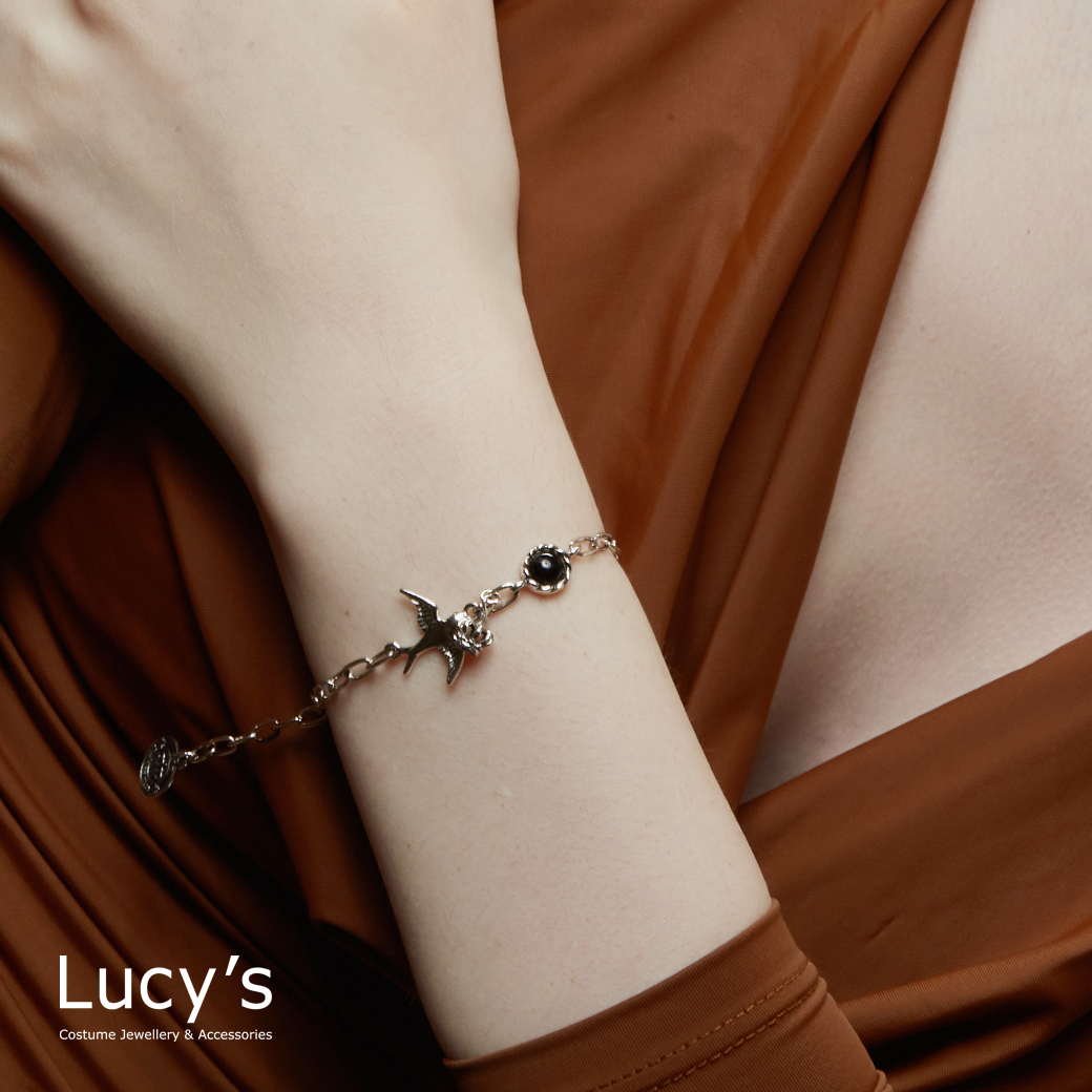 925純銀 候鳥遷冠 硫化手鍊 (二色) (42999/43829)