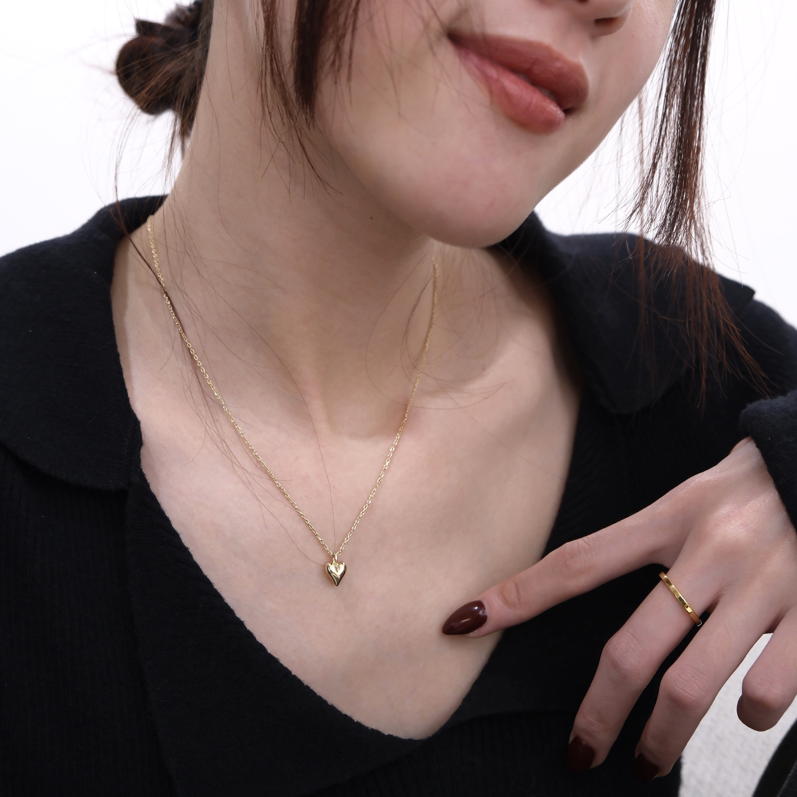 LISA ANGEL-金色小愛心項鍊