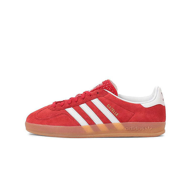 ADIDAS GAZELLE INDOOR 麂皮 膠底 復古鞋 紅 女鞋 JI2063 [台灣現貨]