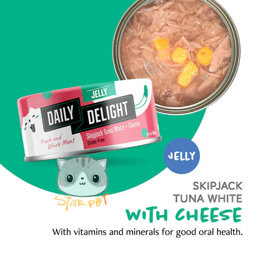Daily Delight Jelly Cheese+Skipjack Tuna canned cat food 80g