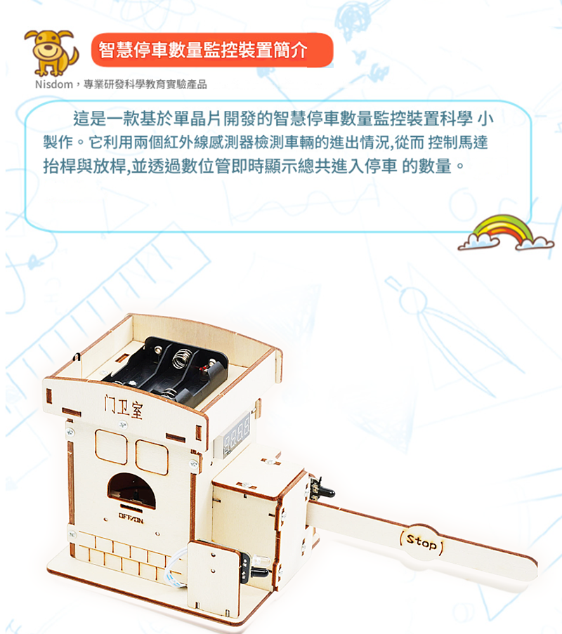 STEM智慧停車計數監控裝置材料包 HA-D07