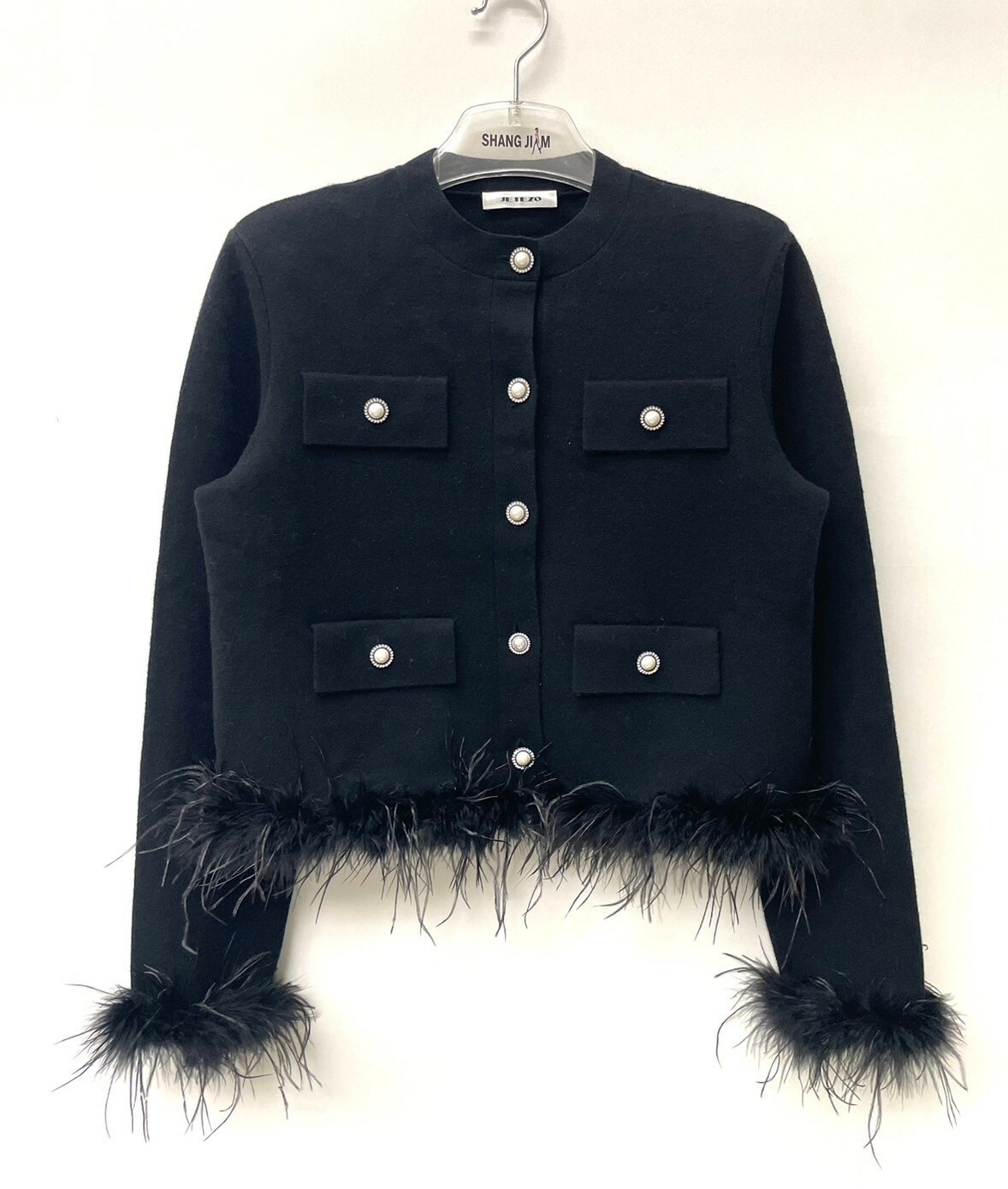 BD15223D1 巴黎羽緣短版外套 (2色)