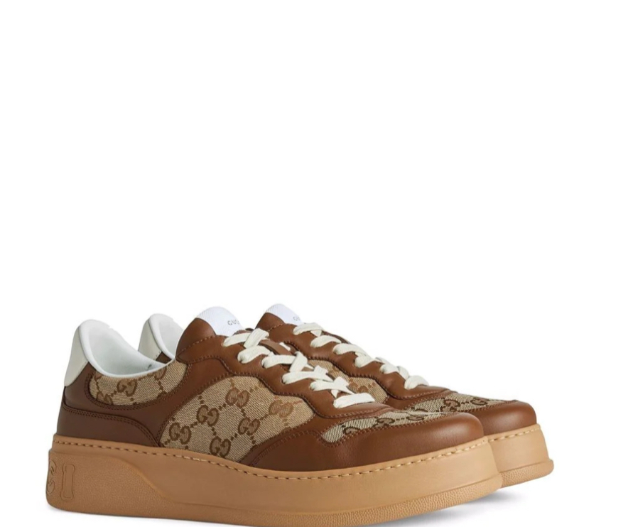 Gucci棕色帆布GG男款運動鞋675840UPG202866 -M