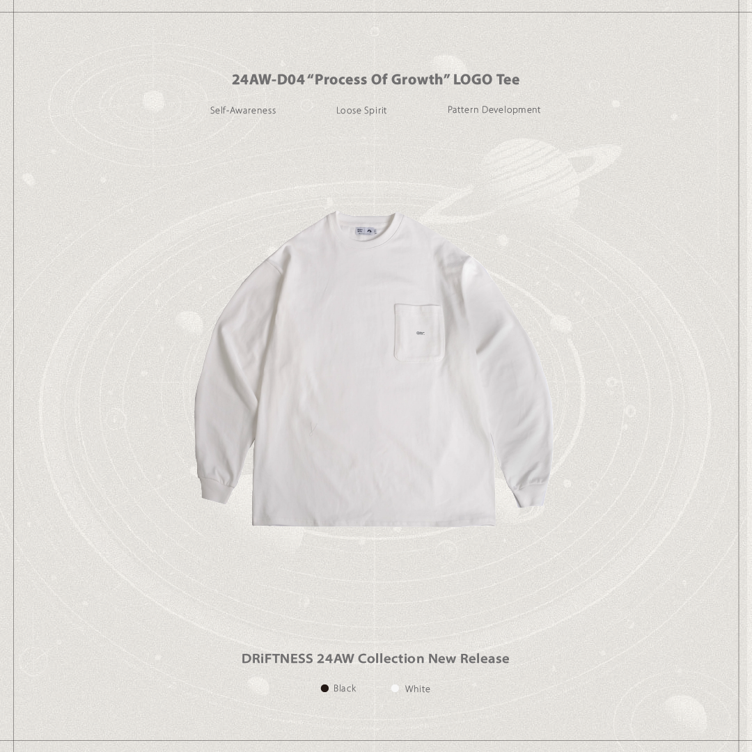 DRiFTNESS｜24AW-D04 “Process Of Growth” 背圖印刷LOGOT - White
