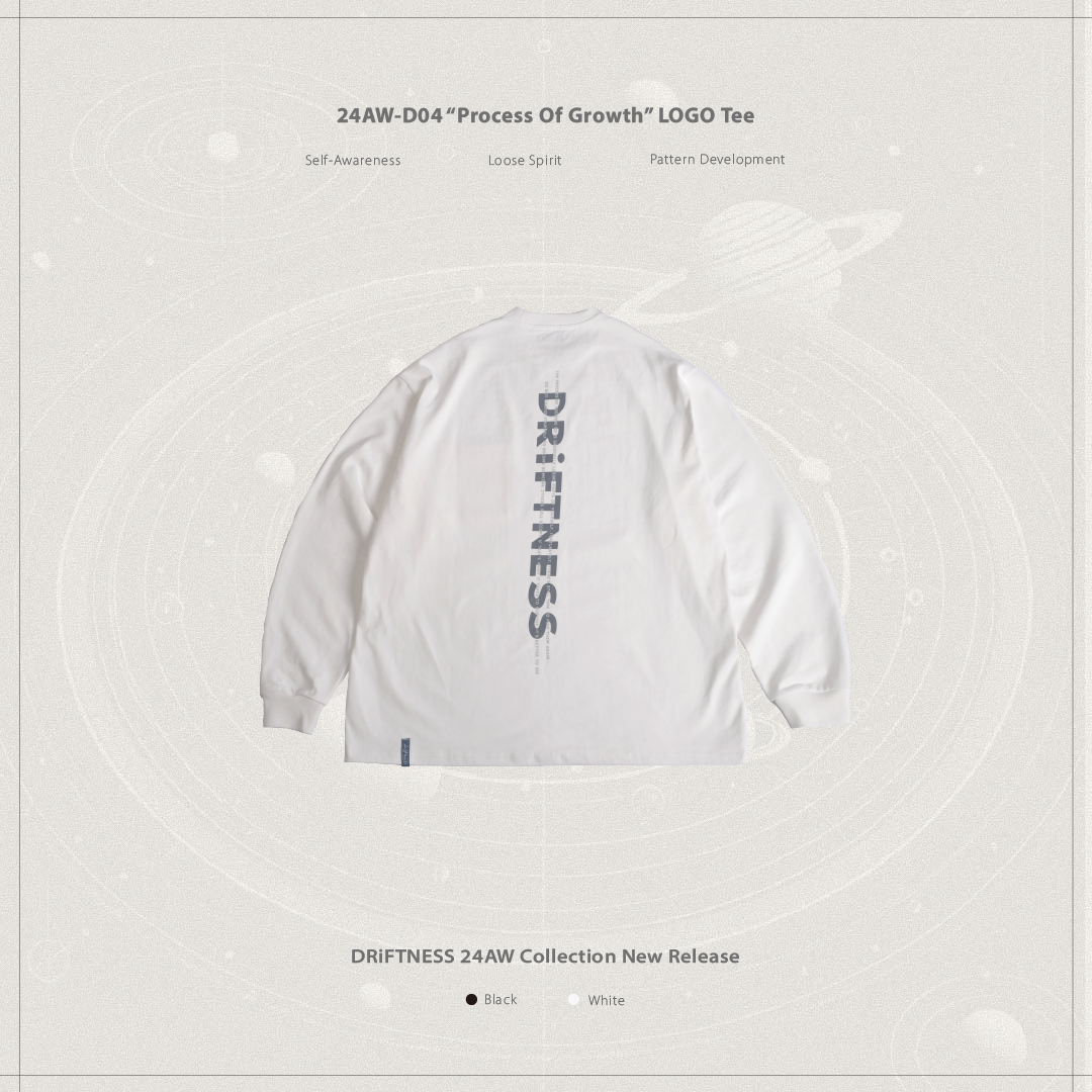 DRiFTNESS｜24AW-D04 “Process Of Growth” 背圖印刷LOGOT - White