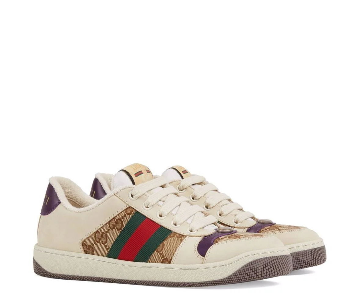 GUCCI米色GG帆布運動鞋677423HVKI09765 -M