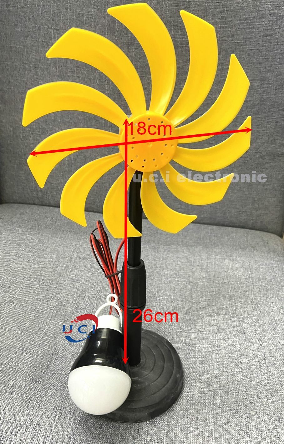 【UCI電子】(二Q-1) DIY材料 風力能發電 風力發電 科學實驗  科技小製作