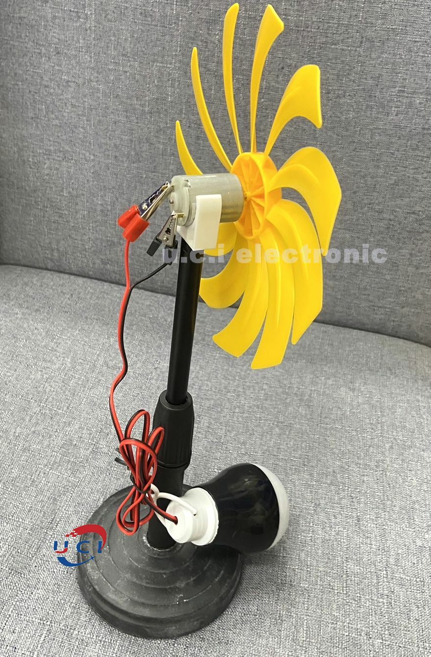 【UCI電子】(二Q-1) DIY材料 風力能發電 風力發電 科學實驗  科技小製作