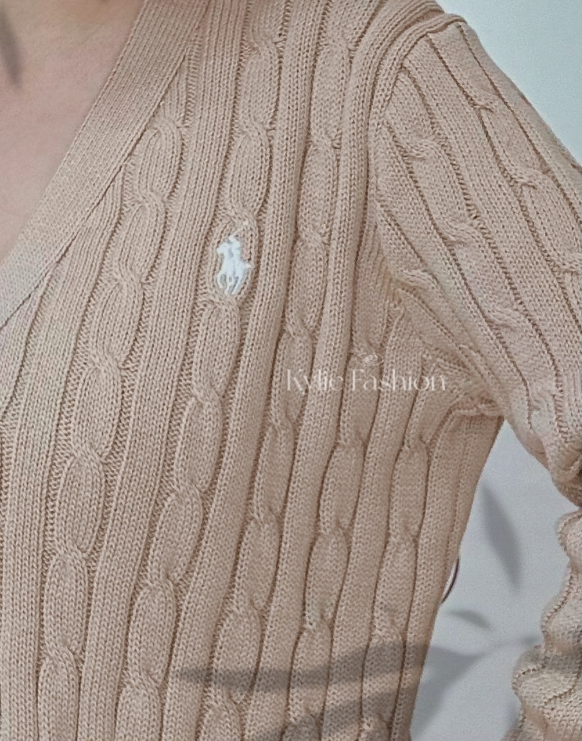 Ralph Lauren 奶茶色色 針織外套 女裝