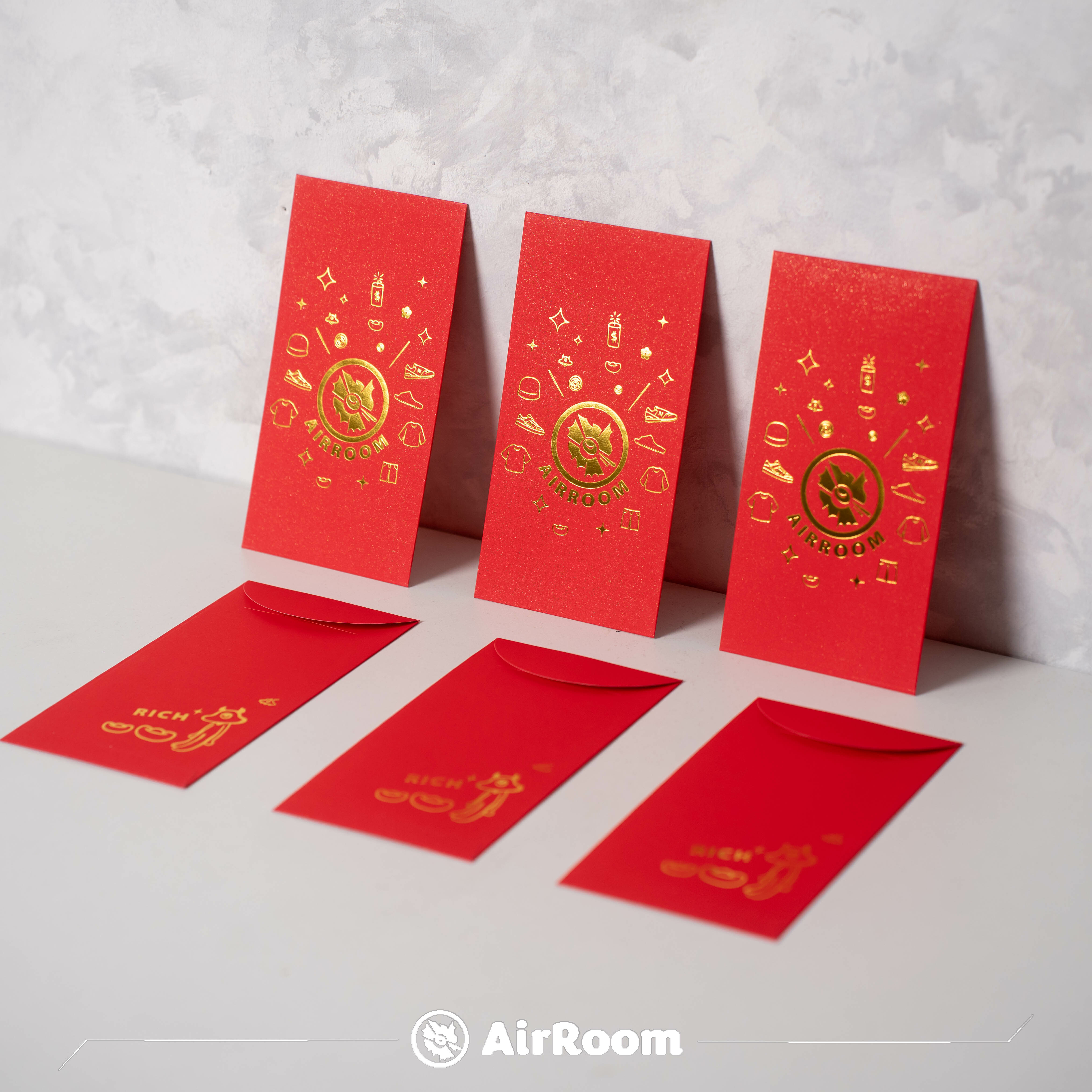 2025 AirRoom 馬年 新年限定 恭喜發財 金光閃閃 專屬 紅包袋 一組三個