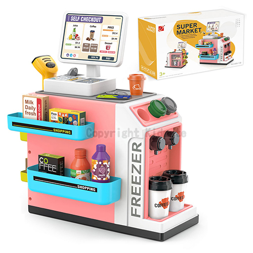 《 KIDMATE 》 複合式超市收銀機(粉橘)