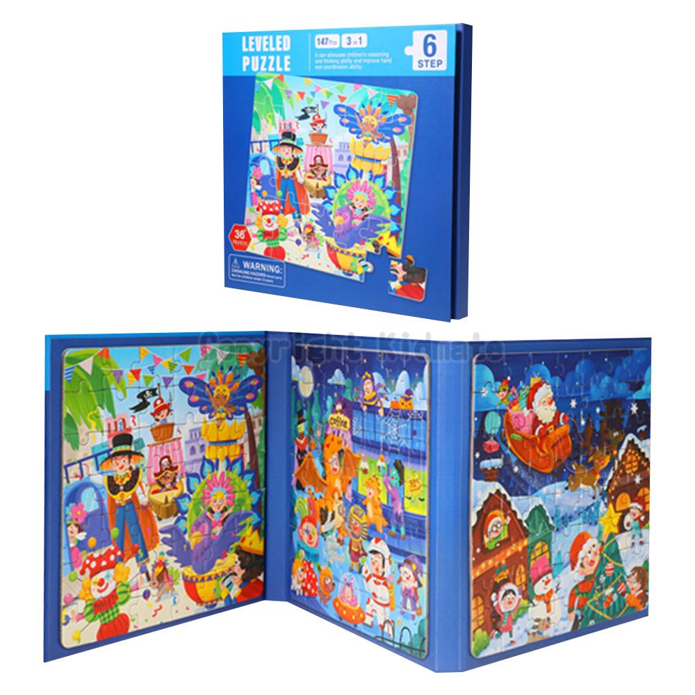 《 KIDMATE 》 磁性拼圖書-六階外國節慶