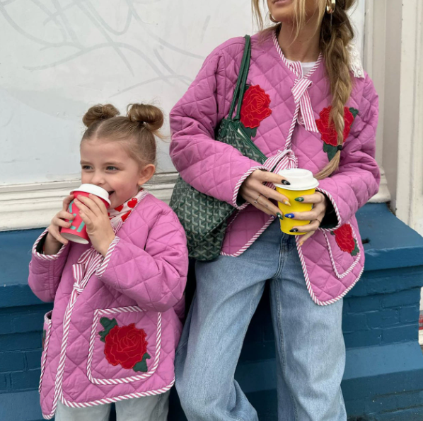 Rose parent-child coat