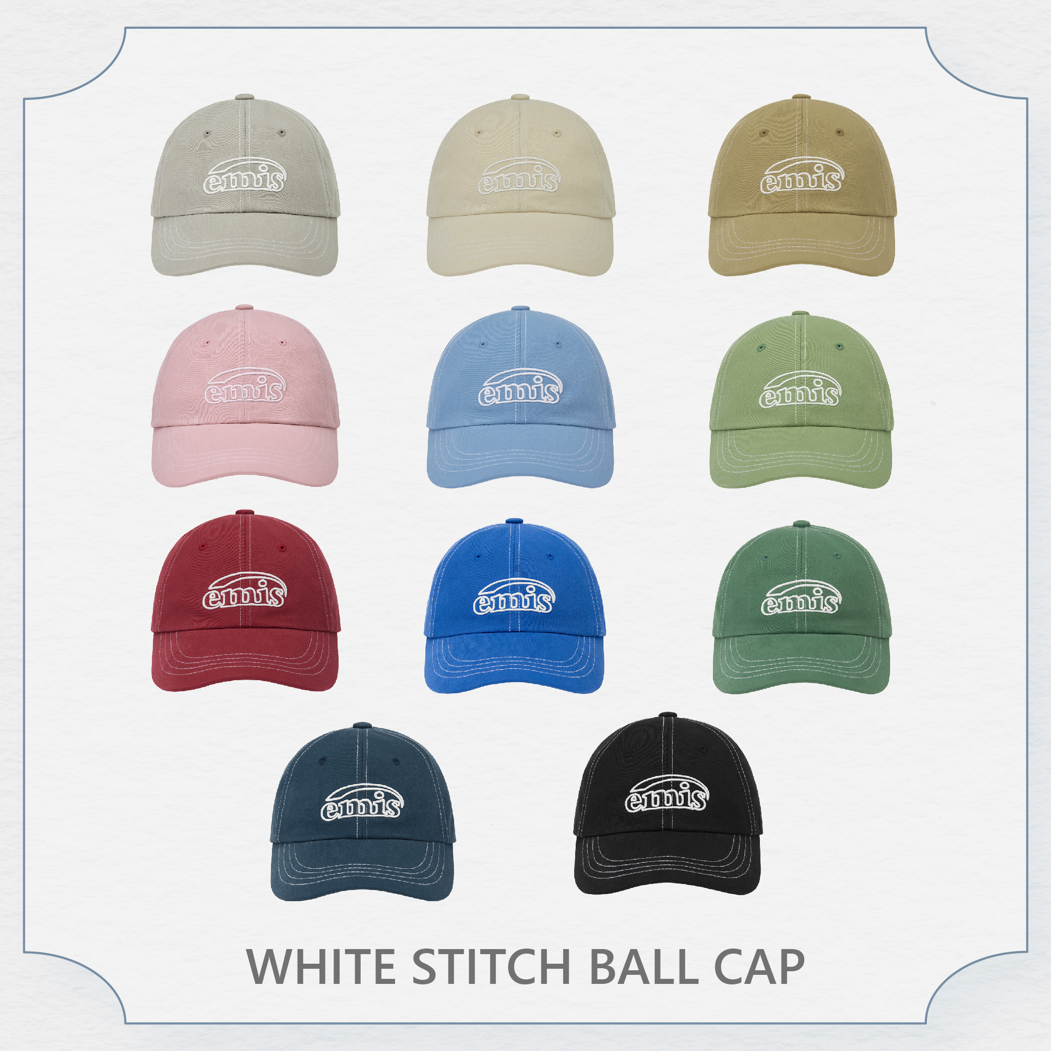 Emis鏤空白字Logo棒球帽(現貨3色)