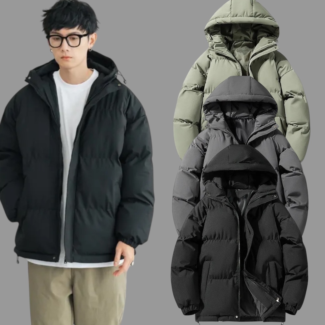 鋪棉連帽麵包外套 三色  8555