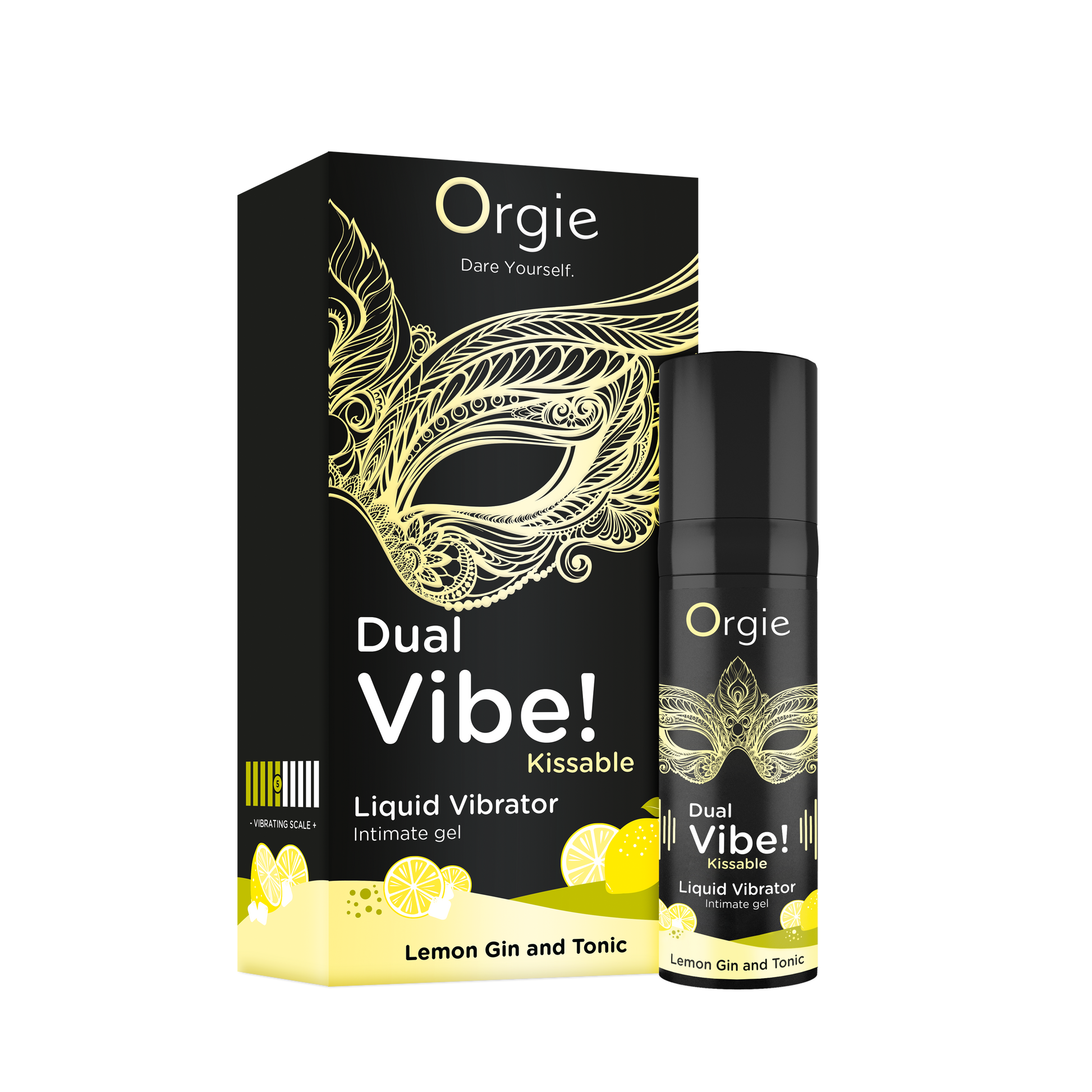 Orgie Dual Vibe! 口交專用 冰火震震高潮液 (Lemon Gin and Tonic 口味)