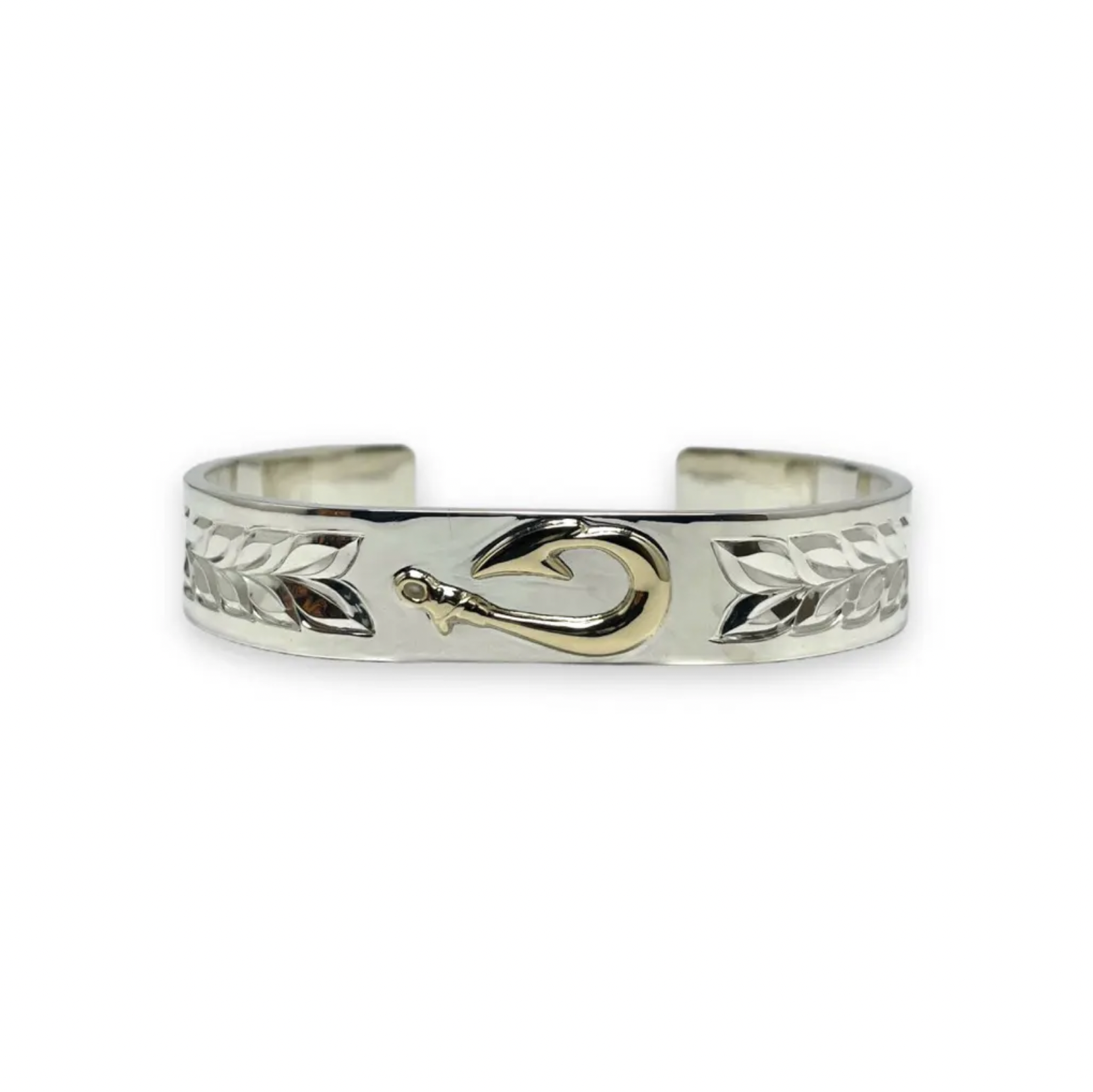 K18 motif 12mm Makau Bangle (Lino Finish