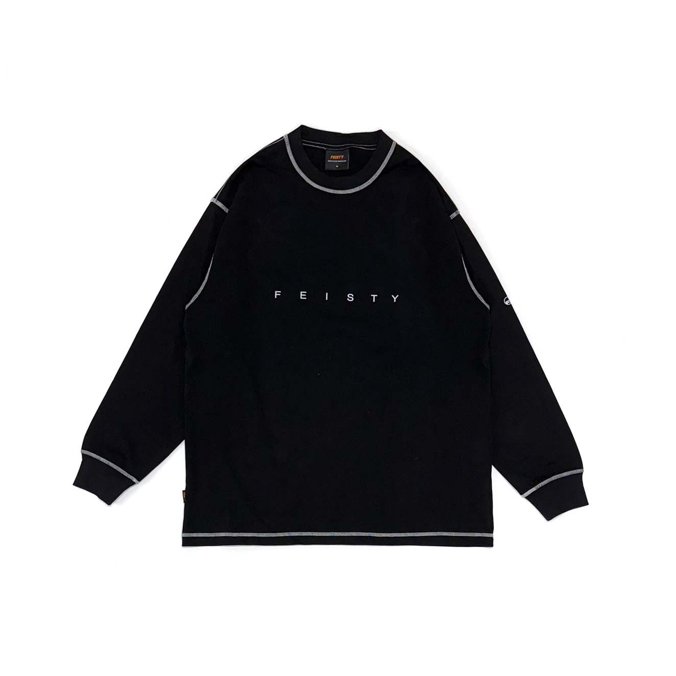 FEISTY REVERSE STITCH LONG SLEEVED TEE 反車線薄長袖 黑色 FS-US24-34 [台灣現貨]