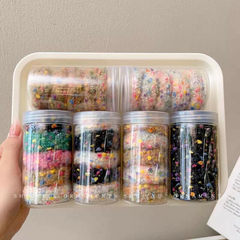 《5563》彩色高彈力無痕髮圈五件組