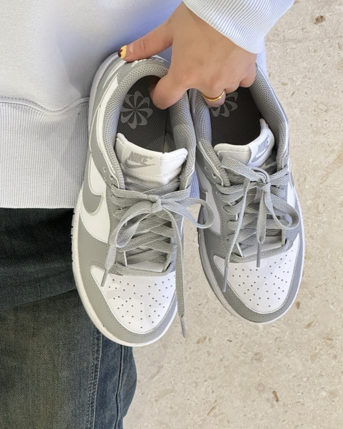 Nike Dunk Low Next Nature 灰白 女鞋 百搭 環保材質 低筒休閒鞋