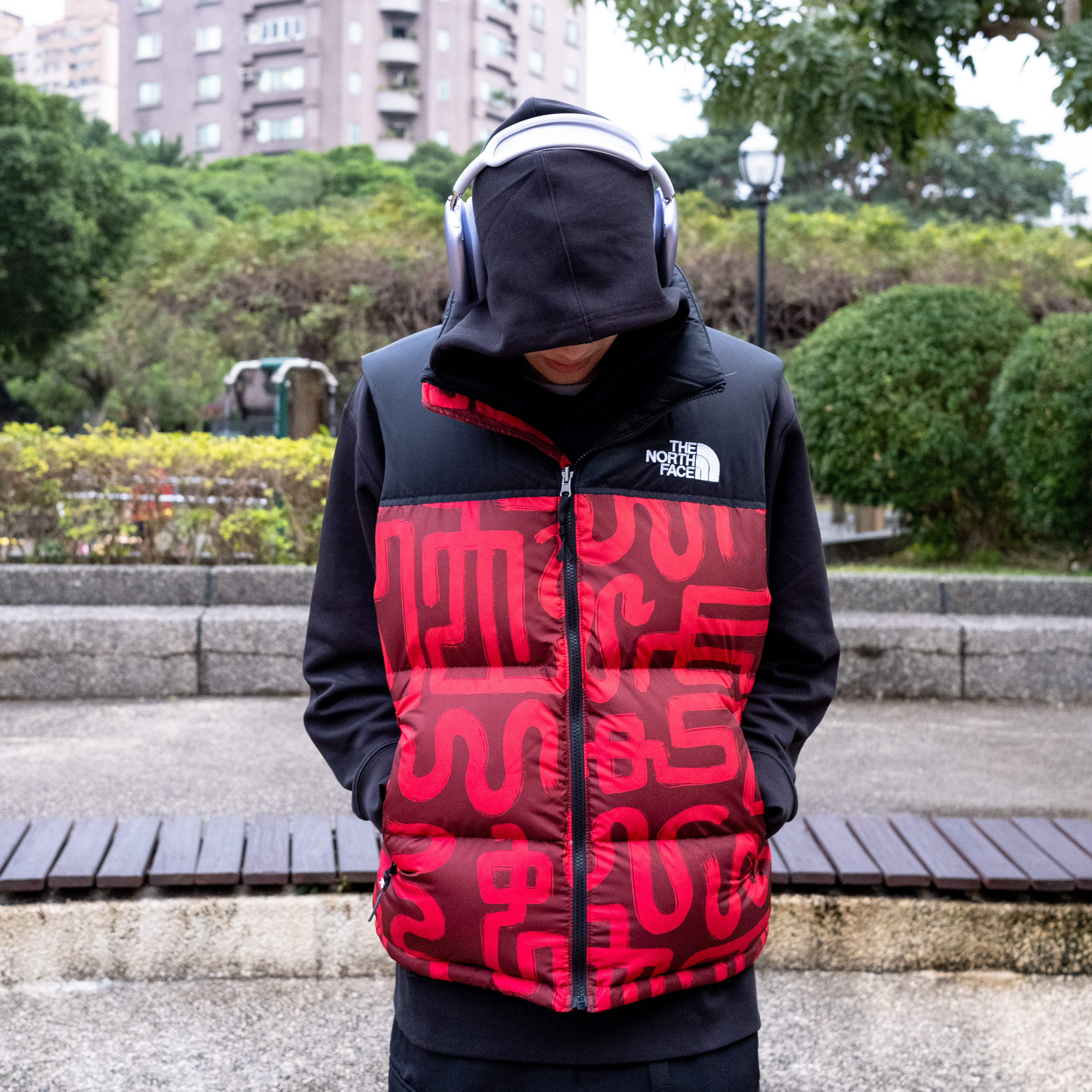 THE NORTH FACE M 1996 RETRO NUPTSE VEST 蛇年限定 圖騰 男款 防潑水羽絨背心-NF0A3JQQ 紅色(8S4)