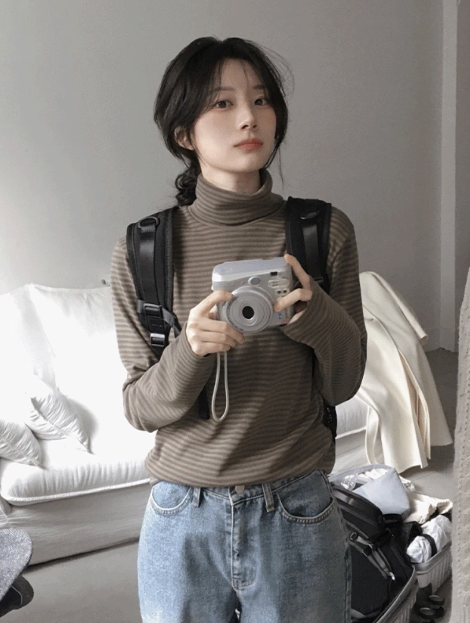 預訂｜SLOWAND #SLOWMADE Stripe Turtle Neck (3 Color)