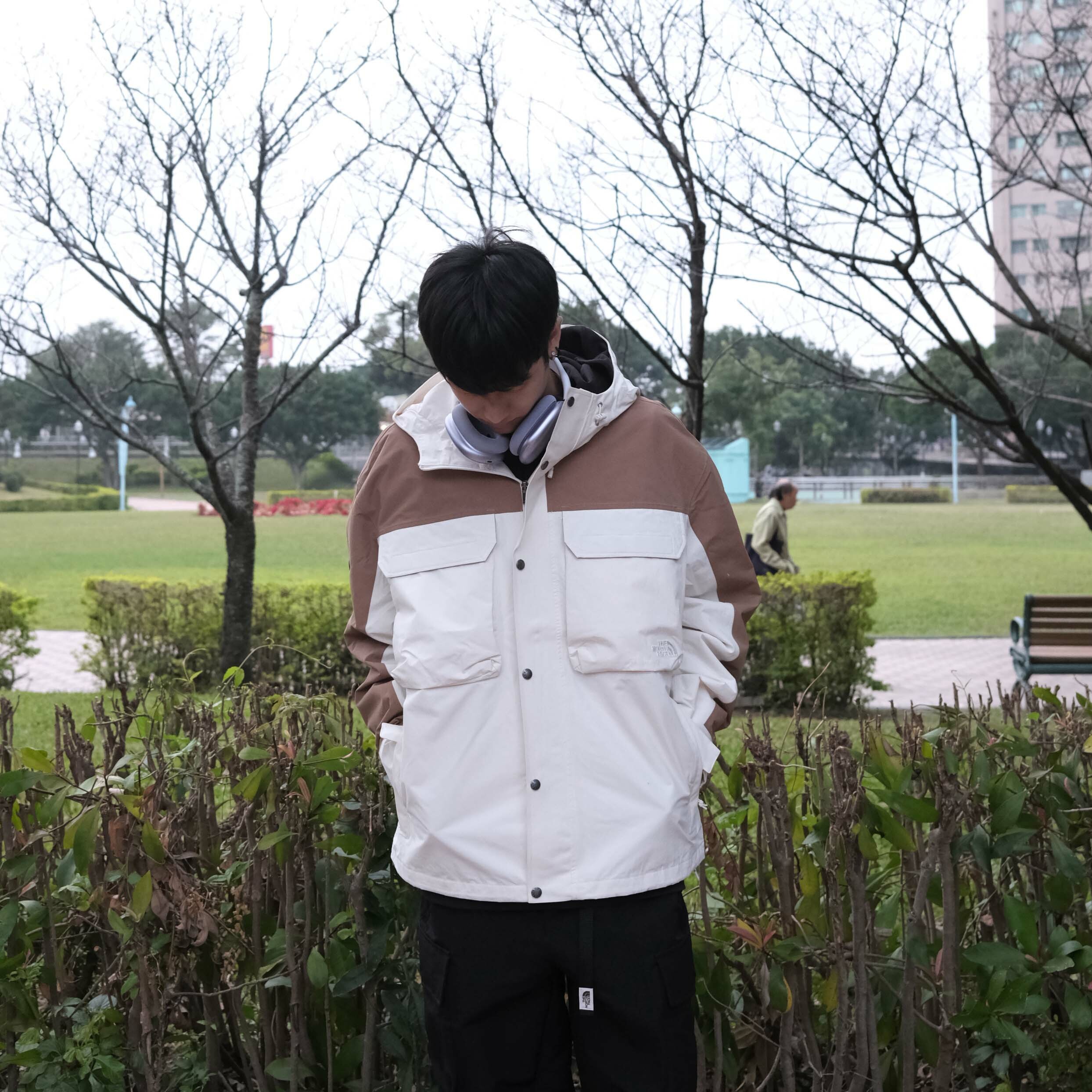 -(E13b05)-THE NORTH FACE M YOTS M66 RIPSTOP RAIN JACKET 男款 拿鐵 衝鋒外套-NF0A8CAW 白咖(95R)