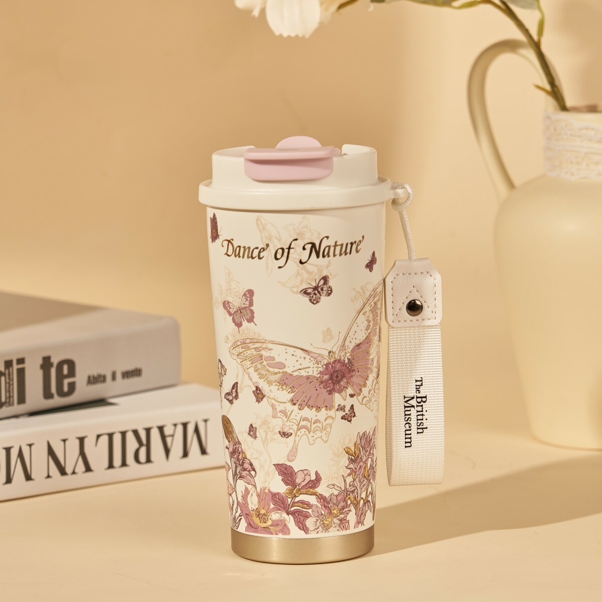 大英博物館｜博物志系列｜蝴蝶便攜咖啡保溫杯