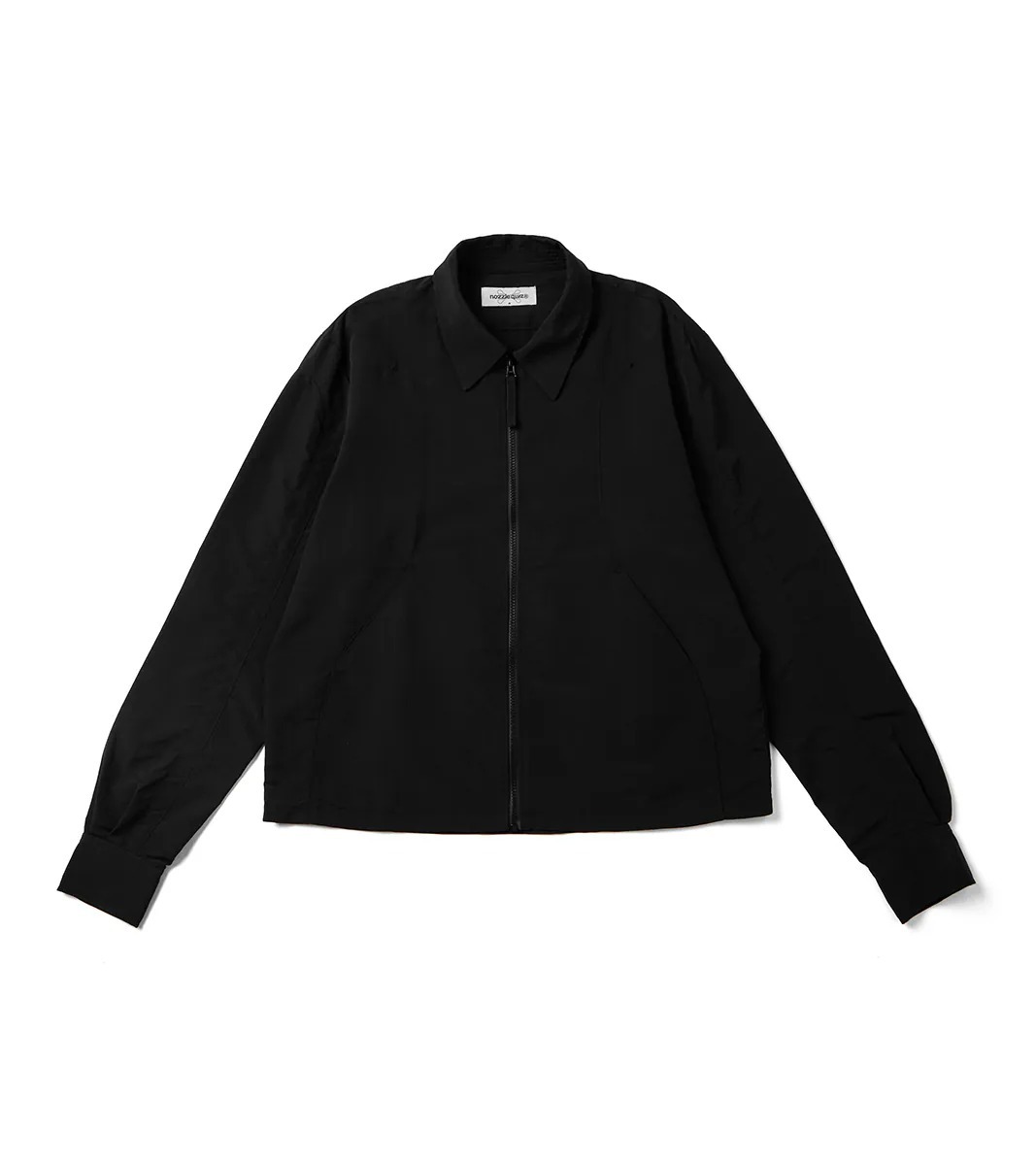 nozzle quiz® / Arc zip shirt - 黑色,鐵灰