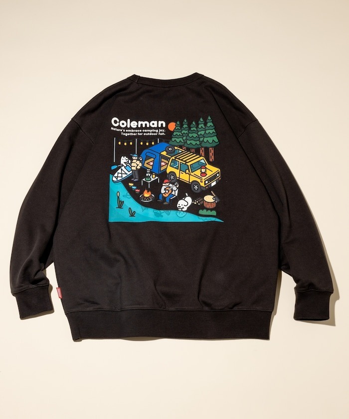 2024AW Coleman × matsui × FREAK'S STORE matsui lake side camp crew neck sweatshirt 河邊 露營車 三方 聯名 松井 先生 大學T 現貨 1021127000007