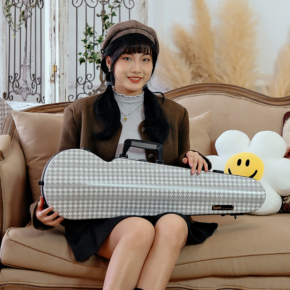 CABOURG 千鳥紋系列 中提琴三角盒 (黑邊)